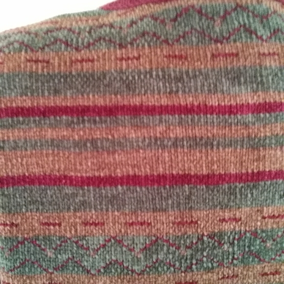 Vintage Christopher & Banks Hand Embroidered Stripe Sweater MEDIUM Brown Red - Picture 8 of 16